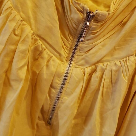 LEIFSDOTTIR Anthro Yellow Bamboo Garden Dress 10 - Picture 7 of 11